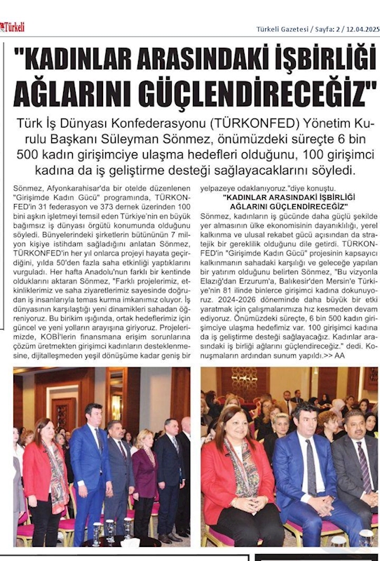 Girişimde Kadin Gucu 10 Nisan 2025 Afyonkarahisar - 2