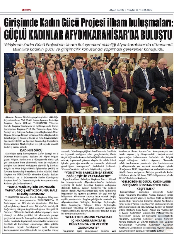 Girişimde Kadin Gucu 10 Nisan 2025 Afyonkarahisar - 6
