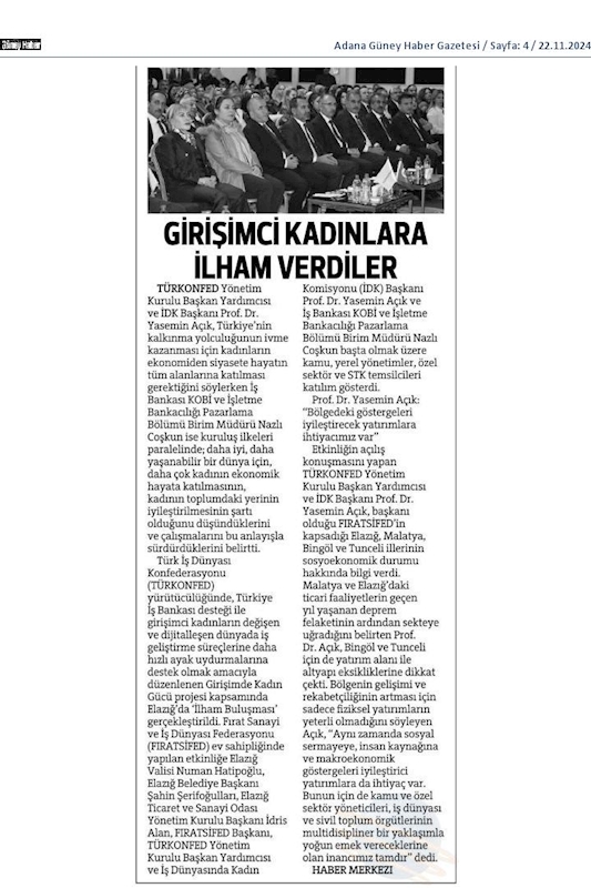 Girişimde Kadin Gucu 20 Kasim 2024 Elazig - 7
