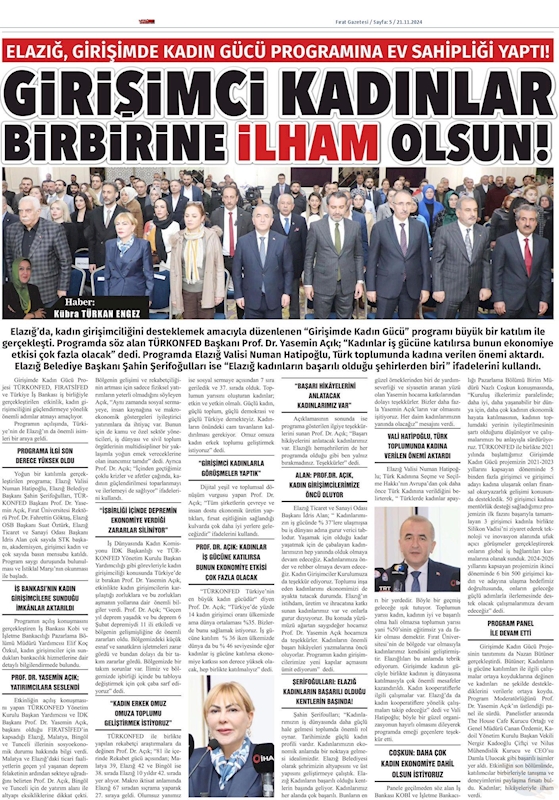 Girişimde Kadin Gucu 20 Kasim 2024 Elazig - 10