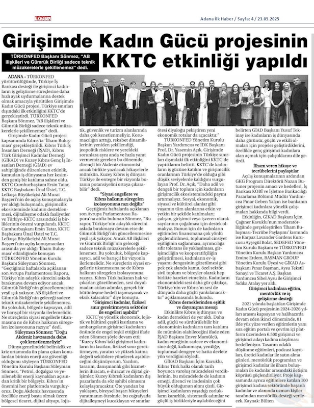 Girişimde Kadin Gucu 21 Mayis 2025 Kktc - 4