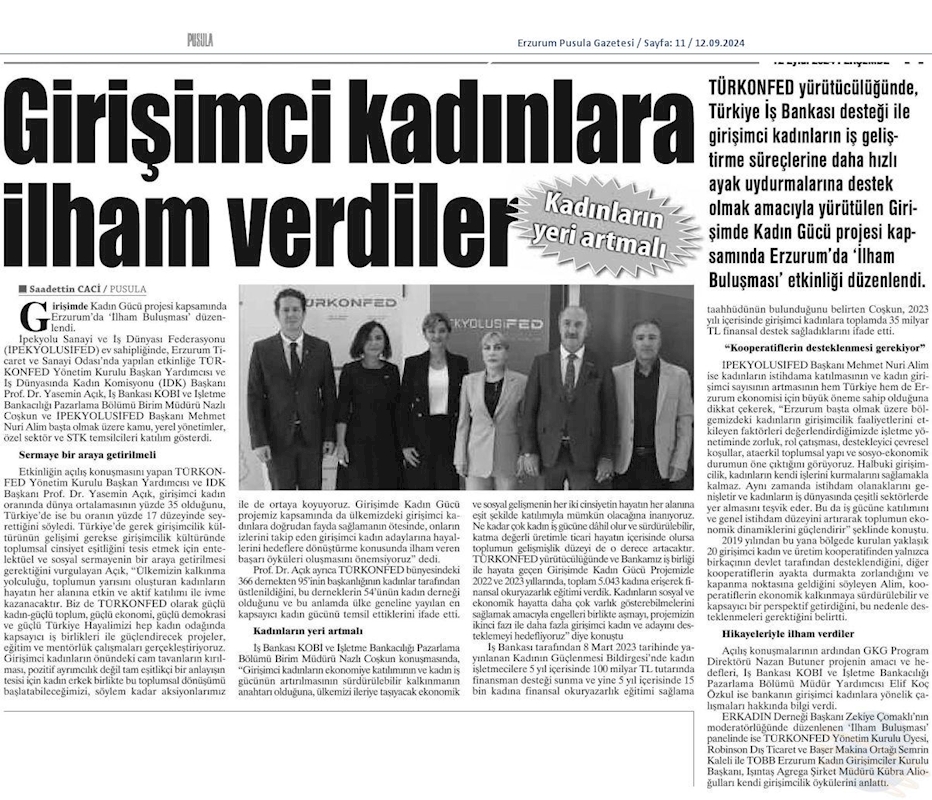 Girişimde Kadin Gucu 11 Eylul 2024 Erzurum - 2