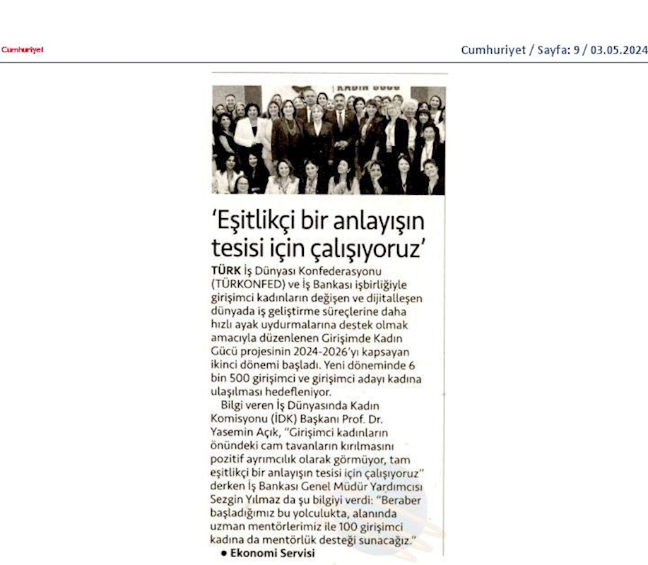 Girişimde Kadin Gucu 2024 Lansmani 30 Nisan 2024 Istanbul - 17