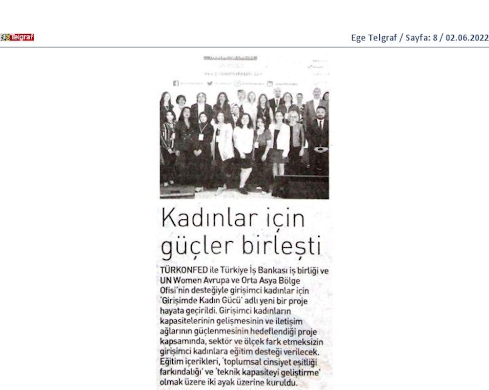 Girişimde Kadin Gucu Projesi Tanitim Toplantısı 1 Haziran 2022 Istanbul - 1