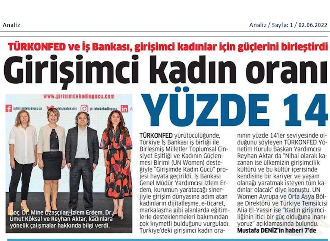 Girişimde Kadin Gucu Projesi Tanitim Toplantısı 1 Haziran 2022 Istanbul - 8