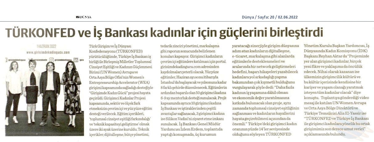 Girişimde Kadin Gucu Projesi Tanitim Toplantısı 1 Haziran 2022 Istanbul - 12