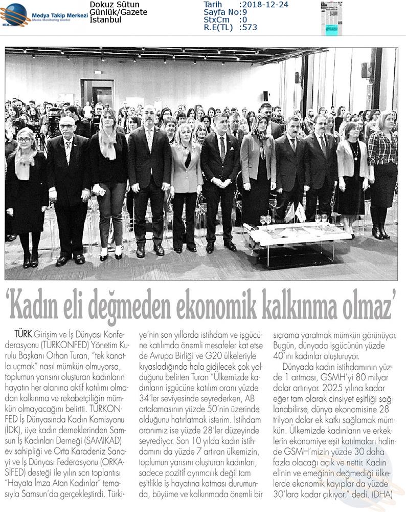Hayata Imza Atan Kadinlar Toplantısı Medya Yansimalari 21 Aralik 2018 Samsun - 9