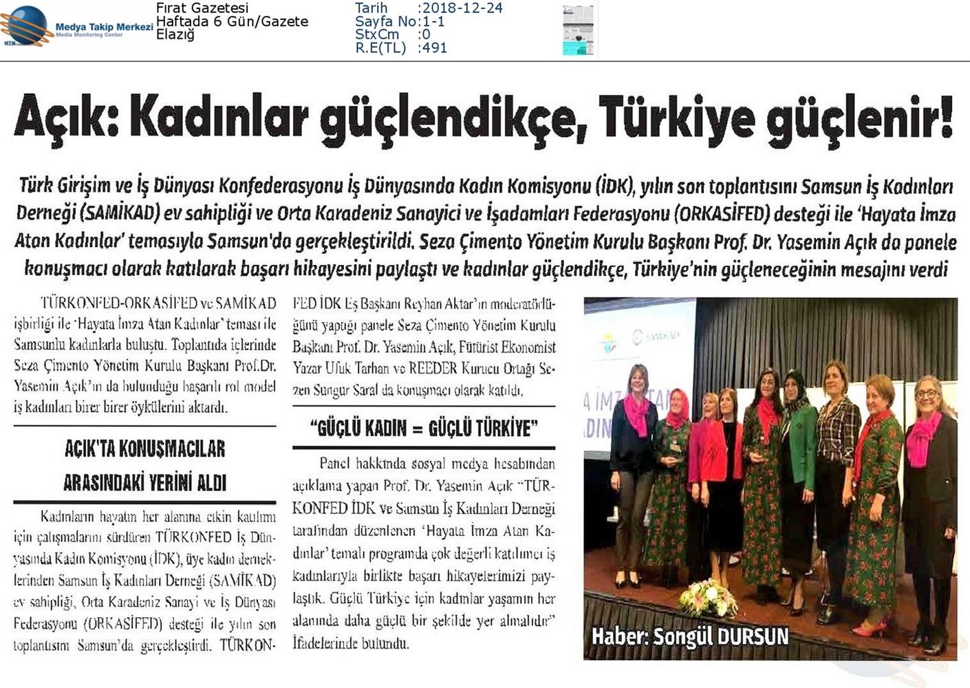 Hayata Imza Atan Kadinlar Toplantısı Medya Yansimalari 21 Aralik 2018 Samsun - 19