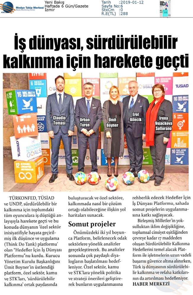 Hedefler Icin Is Dunyasi Platformu Medya Yansimalari 11 Ocak 2019 Istanbul - 11