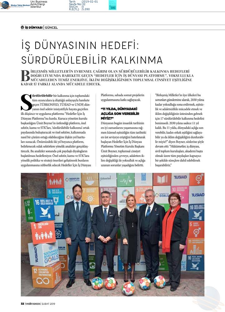 Hedefler Icin Is Dunyasi Platformu Medya Yansimalari 11 Ocak 2019 Istanbul - 16