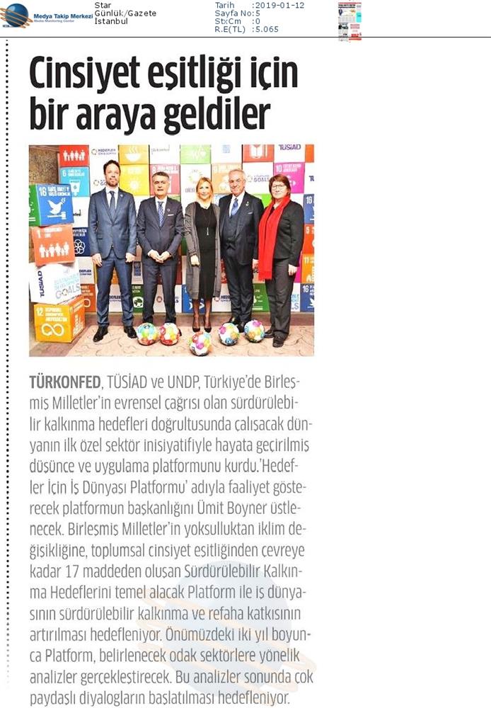 Hedefler Icin Is Dunyasi Platformu Medya Yansimalari 11 Ocak 2019 Istanbul - 29