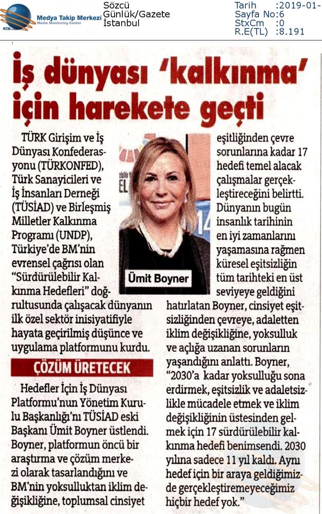 Hedefler Icin Is Dunyasi Platformu Medya Yansimalari 11 Ocak 2019 Istanbul - 32