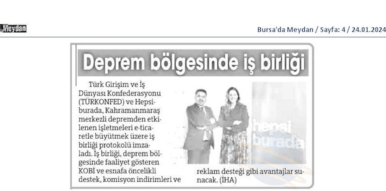 Hepsiburada Ve TÜRKONFED Deprem Bolgesi İşbirliği Protokolu - 2