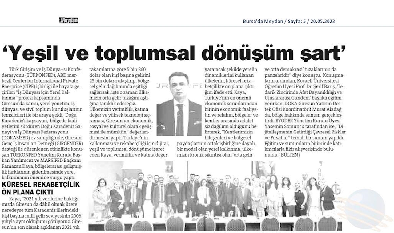 Is Dunyasi Icin Yerel Kalkinma Egitimi 2023 - 6
