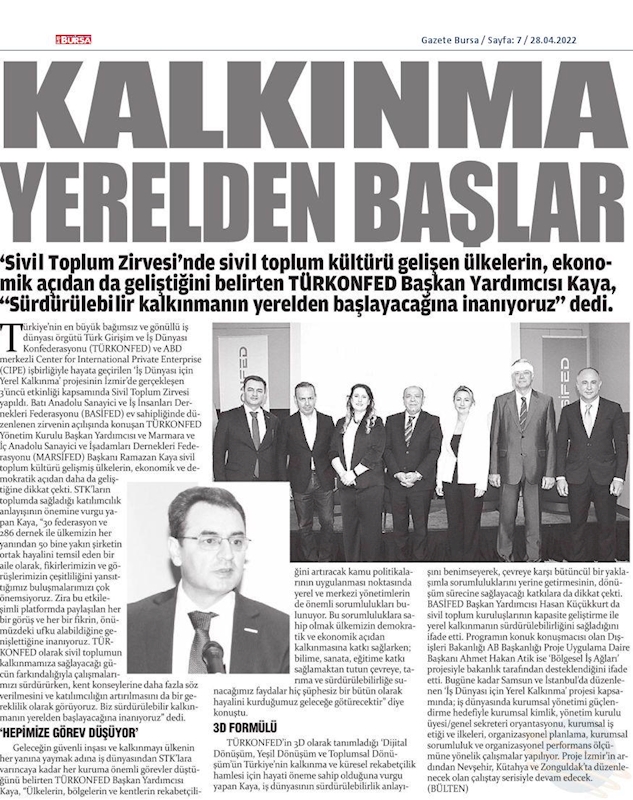 Is Dunyasi Icin Yerel Kalkinma Projesi - 13
