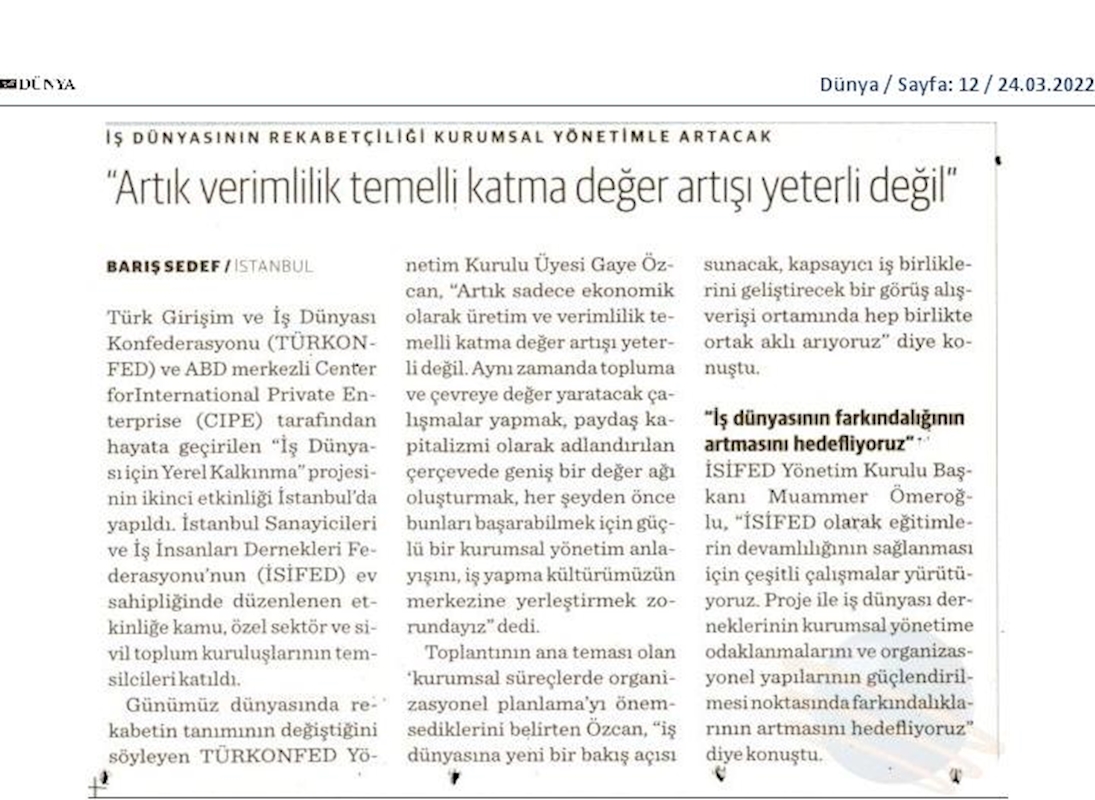 Is Dunyasi Icin Yerel Kalkinma Projesi - 16