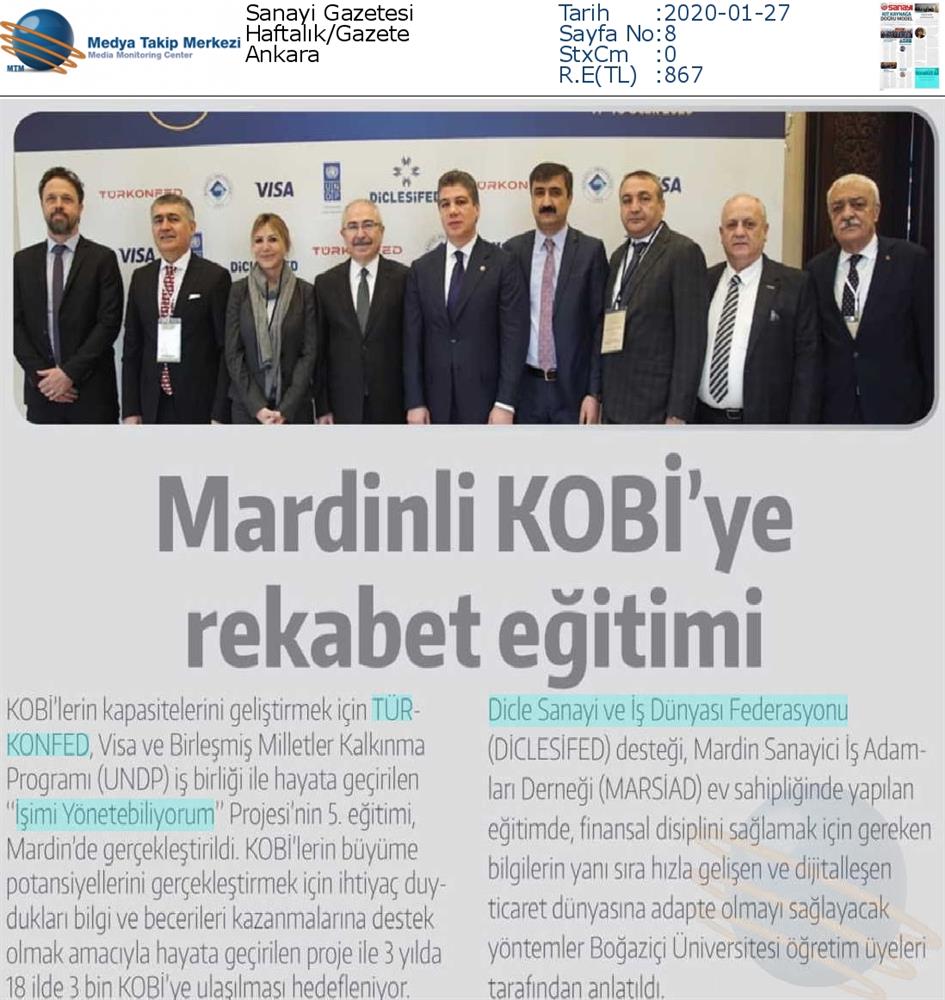 Isimi Yonetebiliyorum Egitimi Medya Yansimalari 17 18 Ocak 2020 Mardin - 7