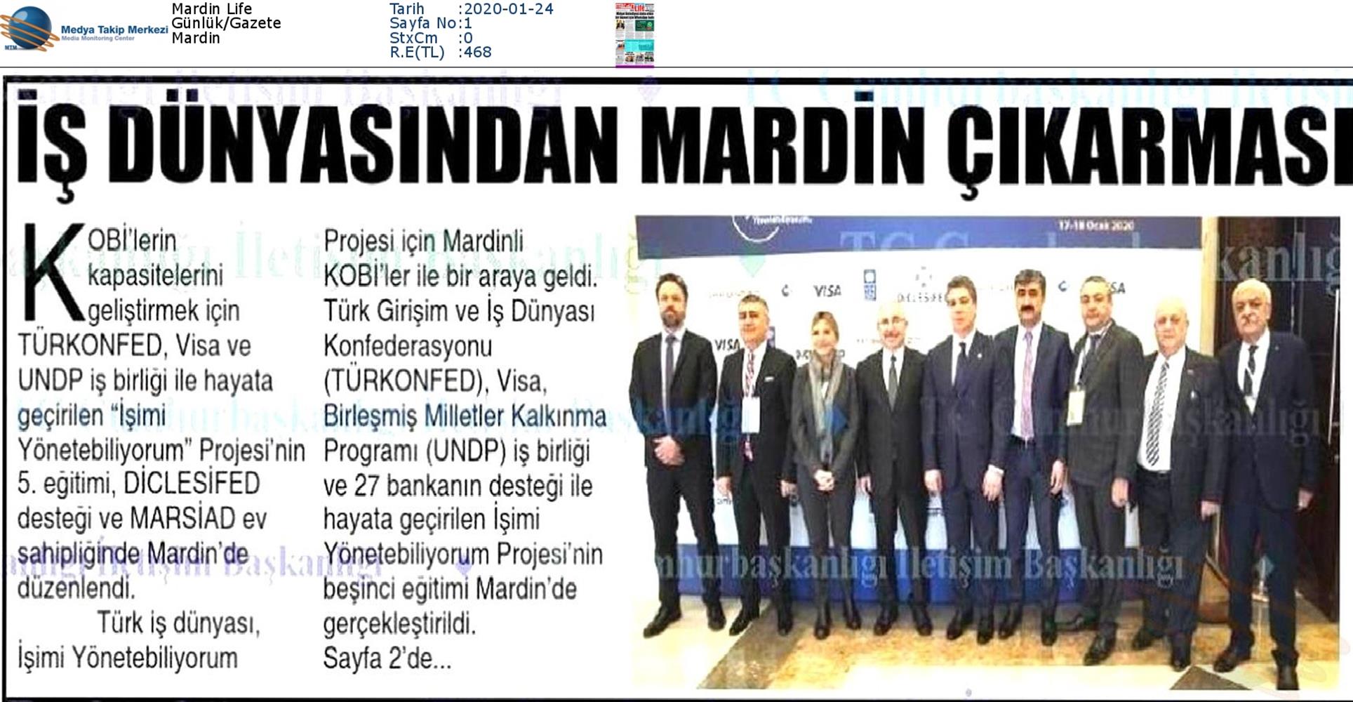 Isimi Yonetebiliyorum Egitimi Medya Yansimalari 17 18 Ocak 2020 Mardin - 8