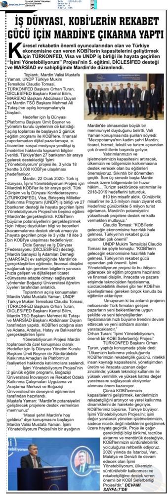 Isimi Yonetebiliyorum Egitimi Medya Yansimalari 17 18 Ocak 2020 Mardin - 9