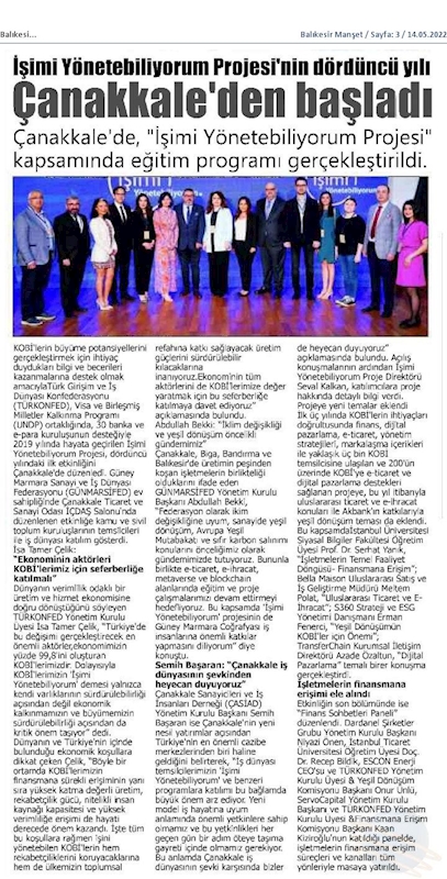 Isimi Yonetebiliyorum Projesi 12 Mayis 2022 Canakkale - 2