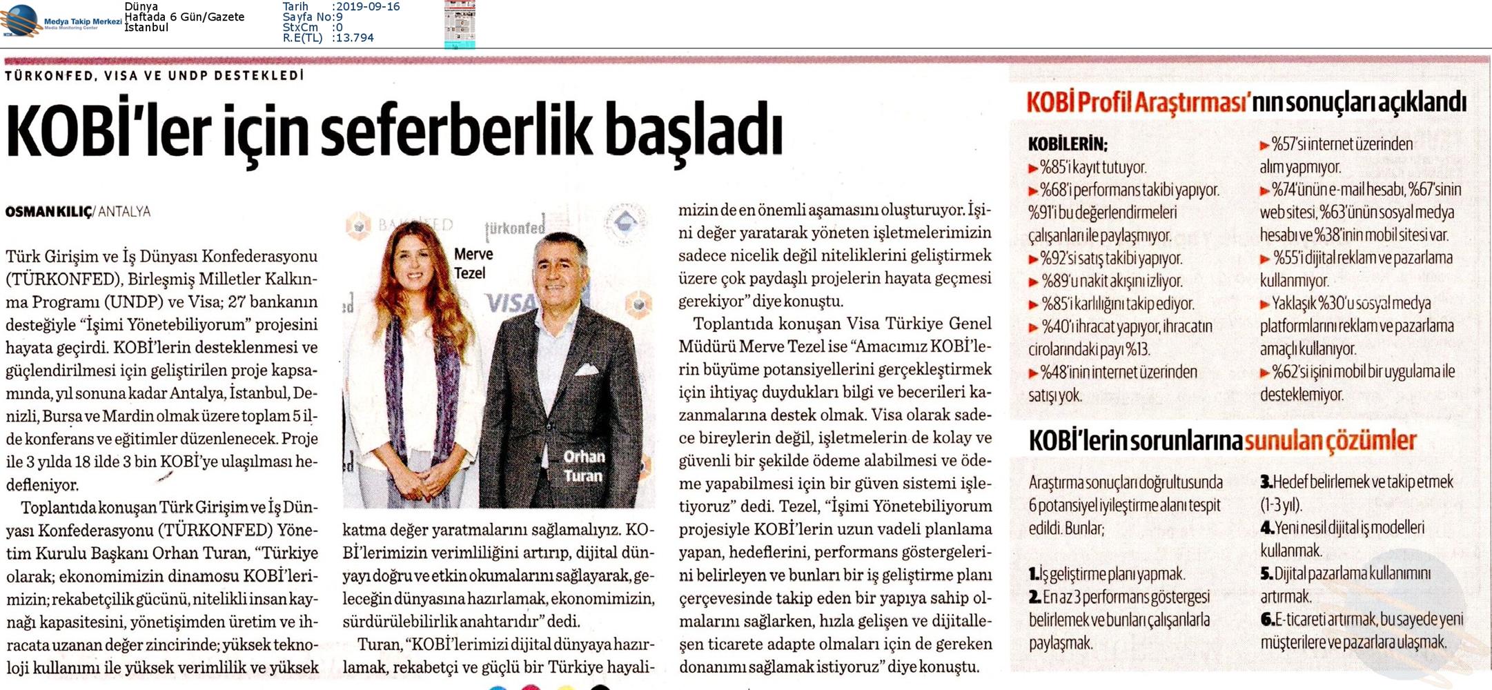 Isimi Yonetebiliyorum Projesi Medya Yansimalari 13 Eylul 2019 Antalya - 5