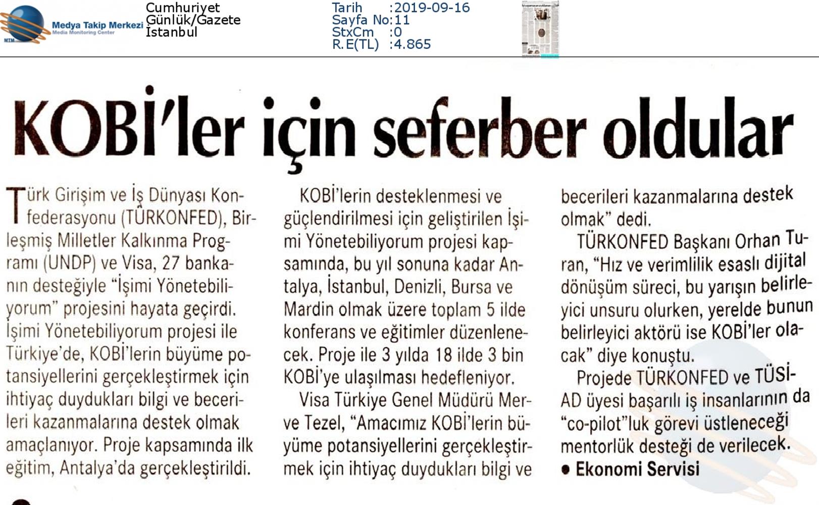 Isimi Yonetebiliyorum Projesi Medya Yansimalari 13 Eylul 2019 Antalya - 20