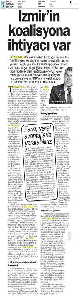 Izmir Kent Bolge Raporu Tanitim Toplantısı Turkonfedbasifed Medya Yansimalari 28 07 2017 - 7