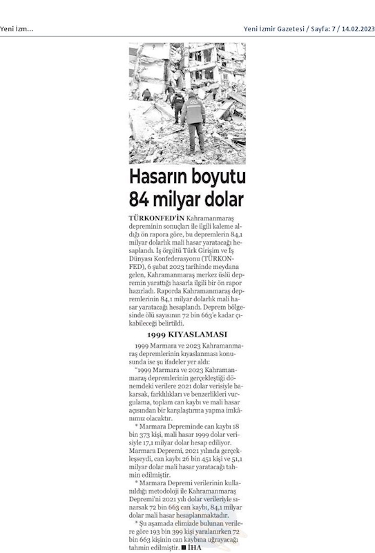 Kahramanmaras Depremi Afet Durum Raporu 13 Subat 2023 - 4