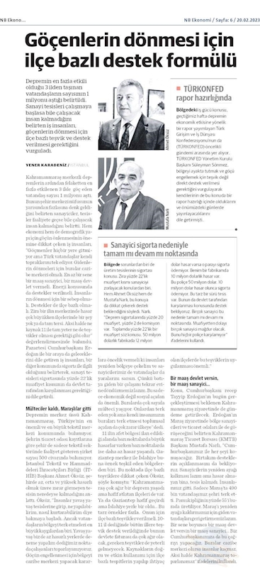 Kahramanmaras Depremi Afet Durum Raporu 13 Subat 2023 - 20