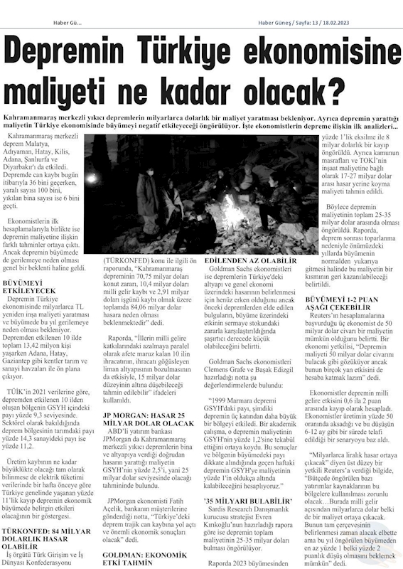 Kahramanmaras Depremi Afet Durum Raporu 13 Subat 2023 - 59