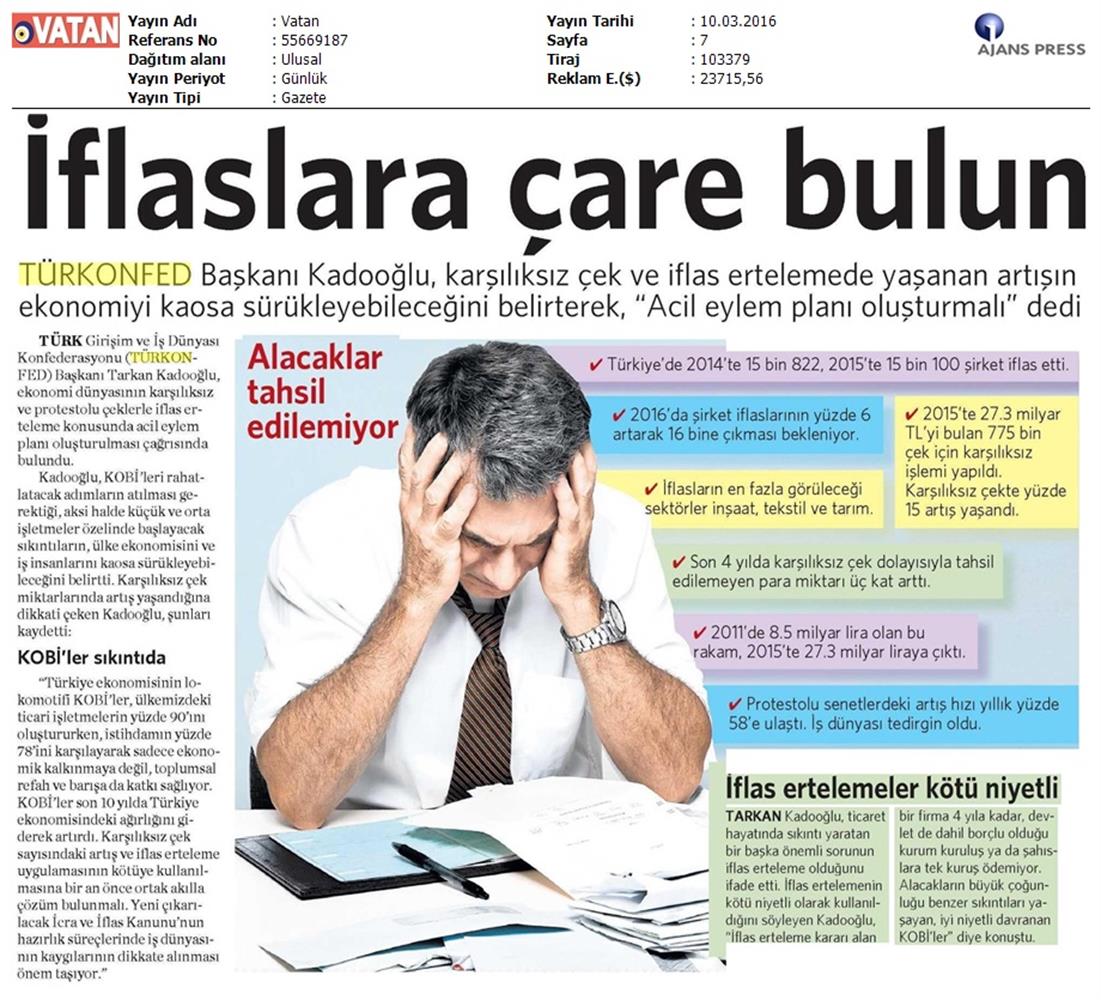 Karsiliksiz Cek Ve Iflas Erteleme Konulu Basin Yansimalari - 5