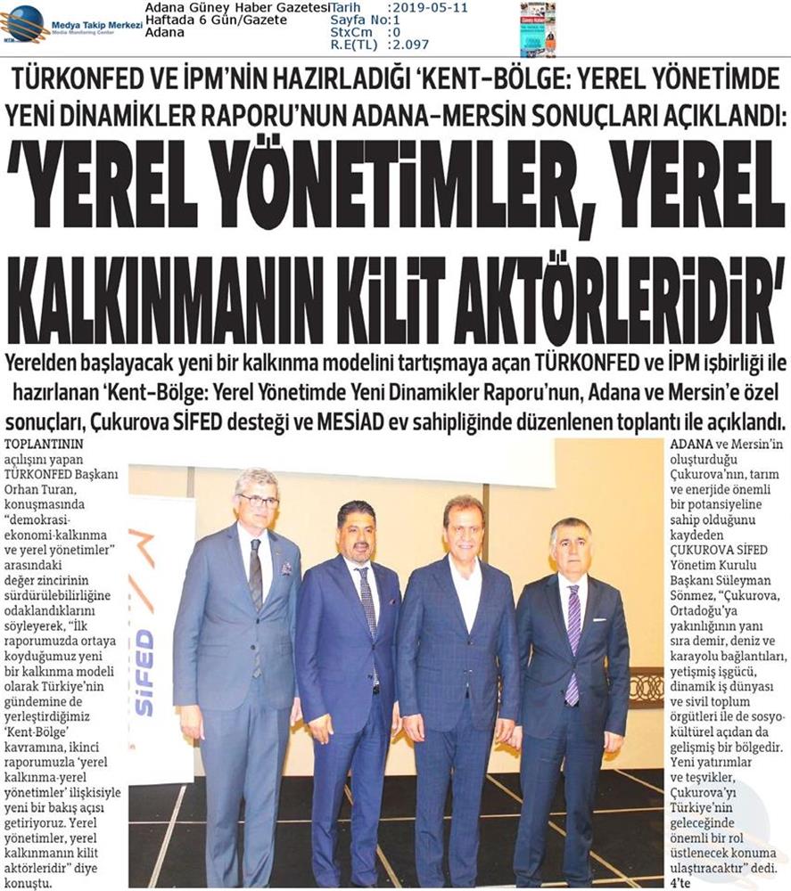 Kent Bolge Yerel Yönetimde Yeni Dinamikler Medya Yansimalari 10 Mayis Mersin - 3