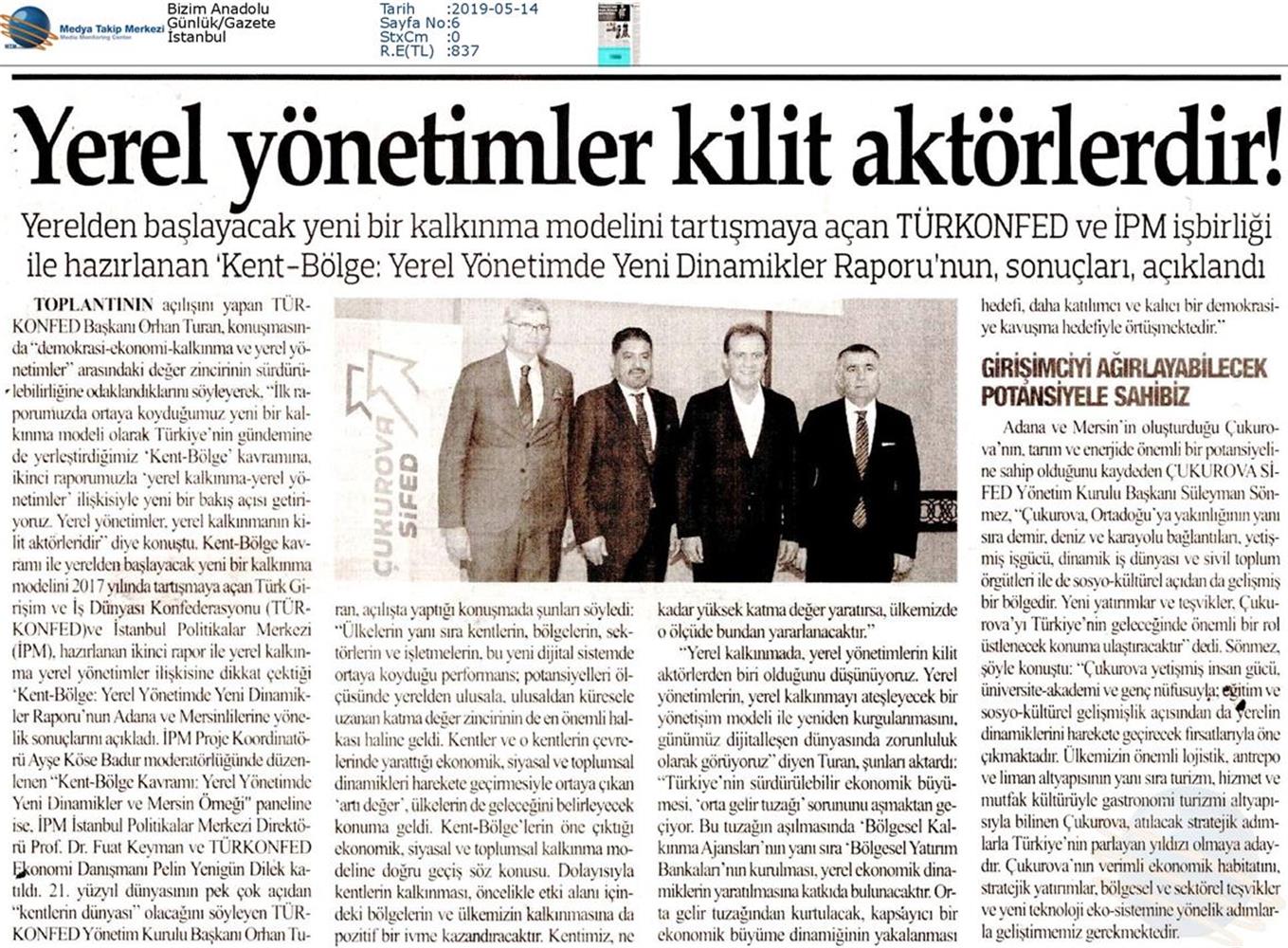 Kent Bolge Yerel Yönetimde Yeni Dinamikler Medya Yansimalari 10 Mayis Mersin - 4