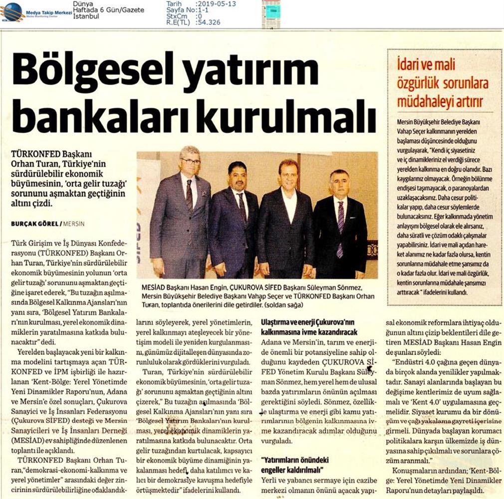 Kent Bolge Yerel Yönetimde Yeni Dinamikler Medya Yansimalari 10 Mayis Mersin - 9