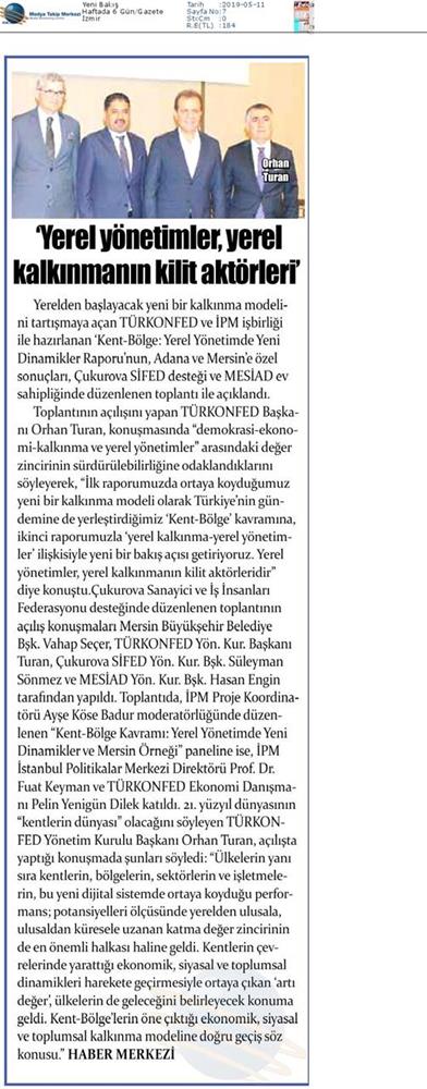 Kent Bolge Yerel Yönetimde Yeni Dinamikler Medya Yansimalari 10 Mayis Mersin - 13
