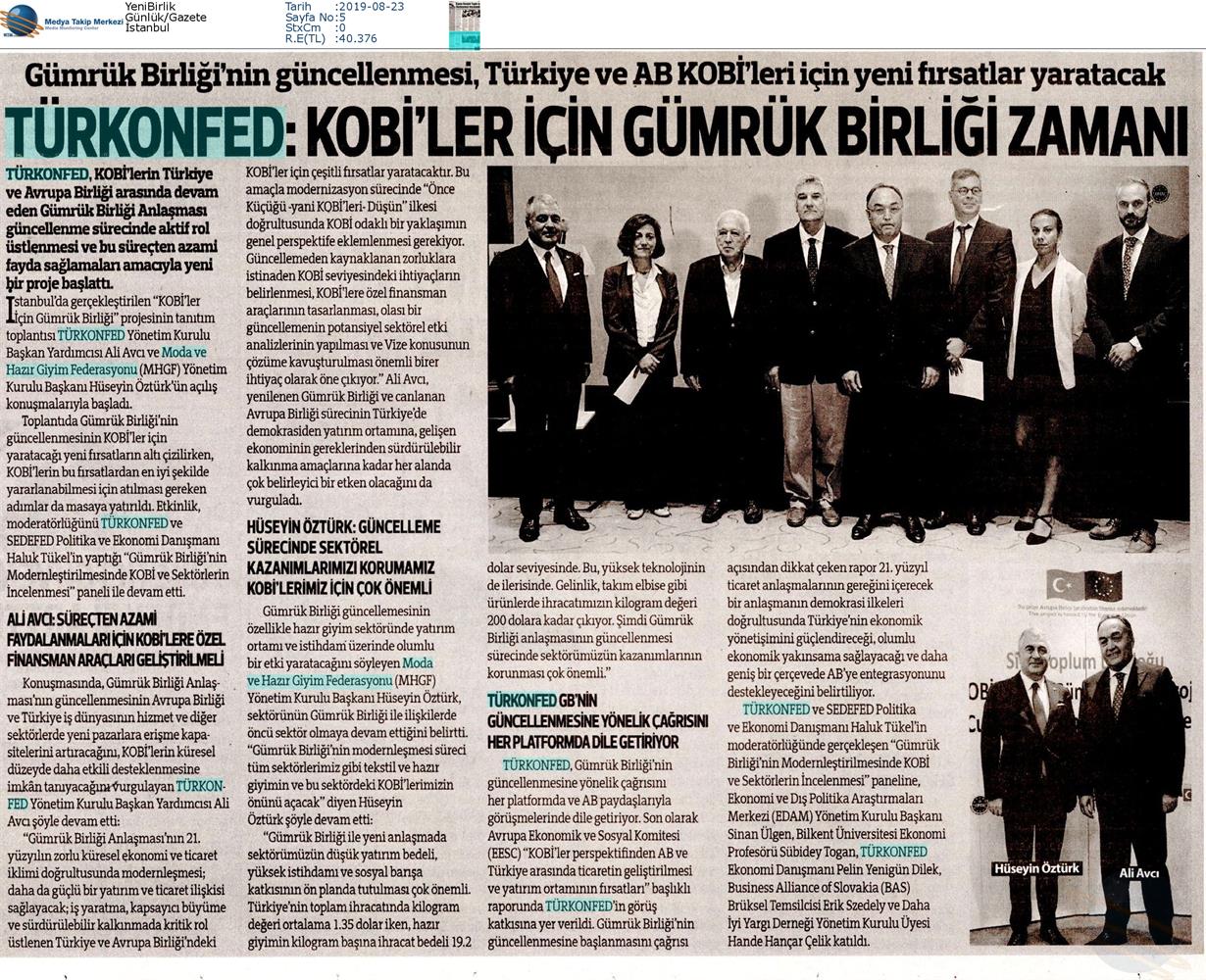 KOBİ'ler Icin Gumruk Birligi Kapanis Toplantısı Medya Yansimalari 16 Ocak 2020 Istanbul - 5