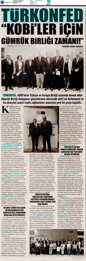 KOBİ'ler Icin Gumruk Birligi Kapanis Toplantısı Medya Yansimalari 16 Ocak 2020 Istanbul - 11