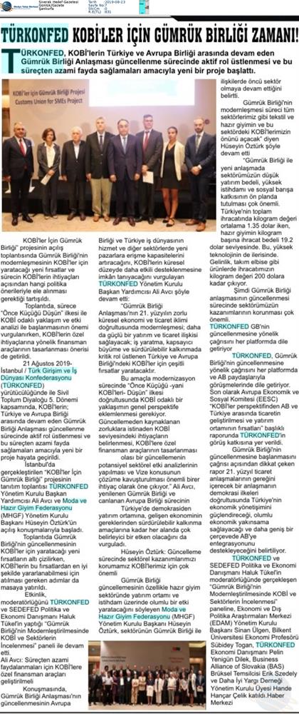 KOBİ'ler Icin Gumruk Birligi Kapanis Toplantısı Medya Yansimalari 16 Ocak 2020 Istanbul - 14