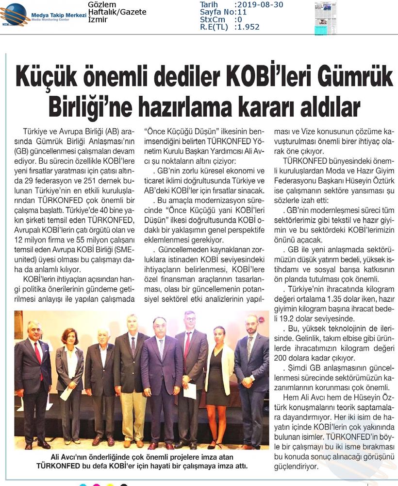 KOBİ'ler Icin Gumruk Birligi Kapanis Toplantısı Medya Yansimalari 16 Ocak 2020 Istanbul - 15
