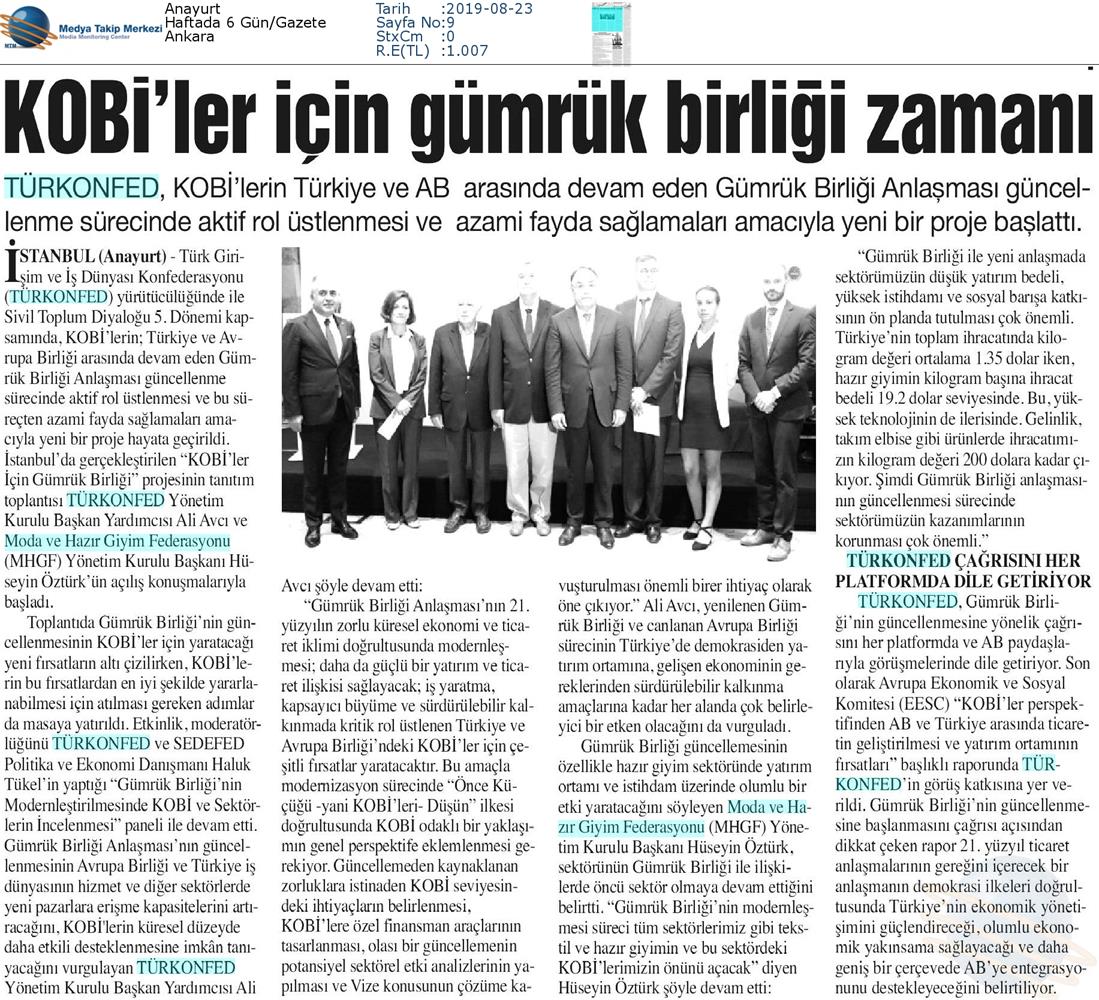 KOBİ'ler Icin Gumruk Birligi Kapanis Toplantısı Medya Yansimalari 16 Ocak 2020 Istanbul - 24