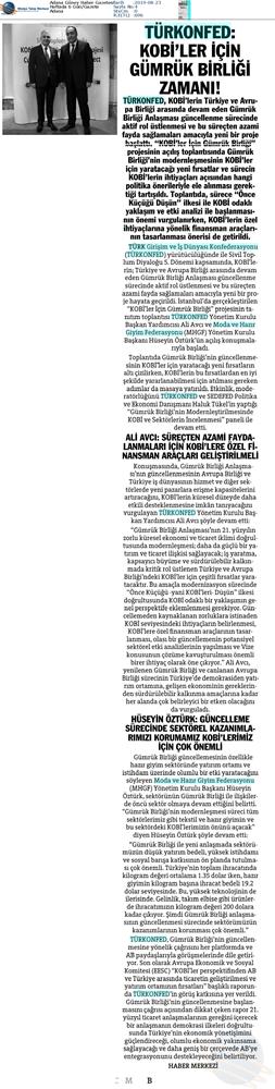 KOBİ'ler Icin Gumruk Birligi Kapanis Toplantısı Medya Yansimalari 16 Ocak 2020 Istanbul - 27