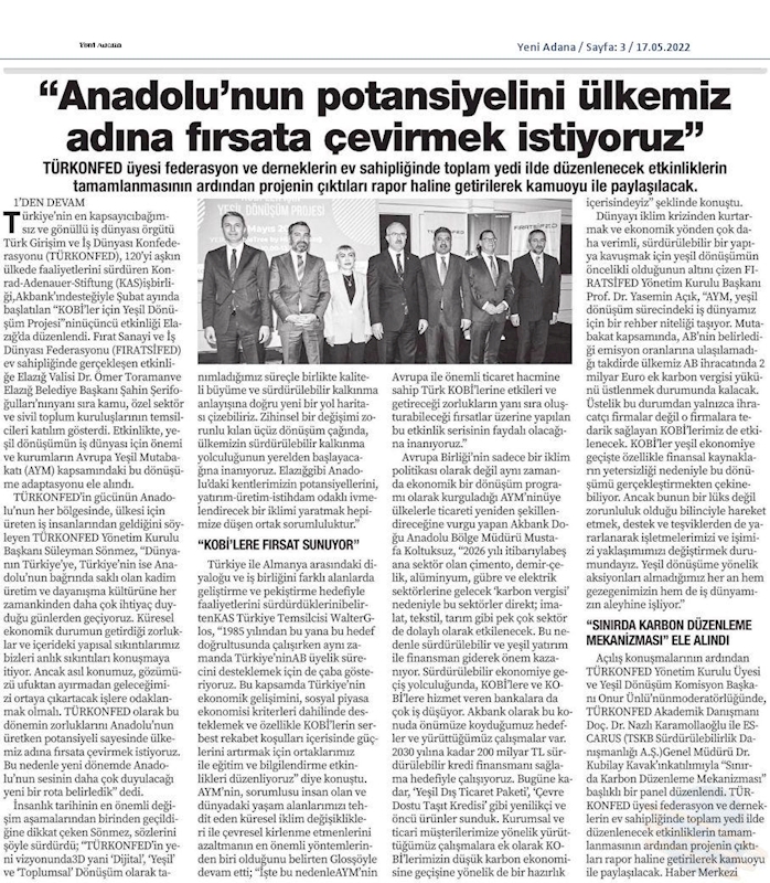 KOBİ'ler Icin Yesil Dönüşüm Projesi 16 Mayis 2022 Elazig - 10