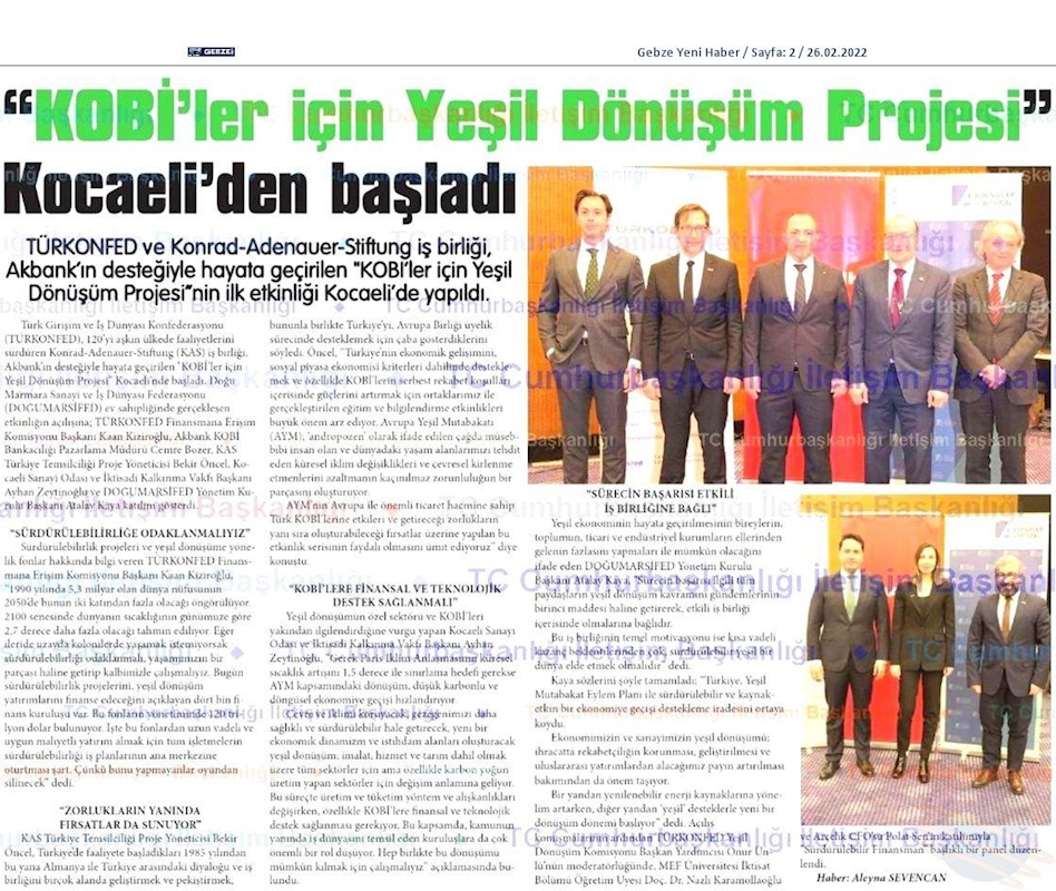 KOBİ'ler Icin Yesil Dönüşüm Projesi 24 Subat 2022 Kocaeli - 7