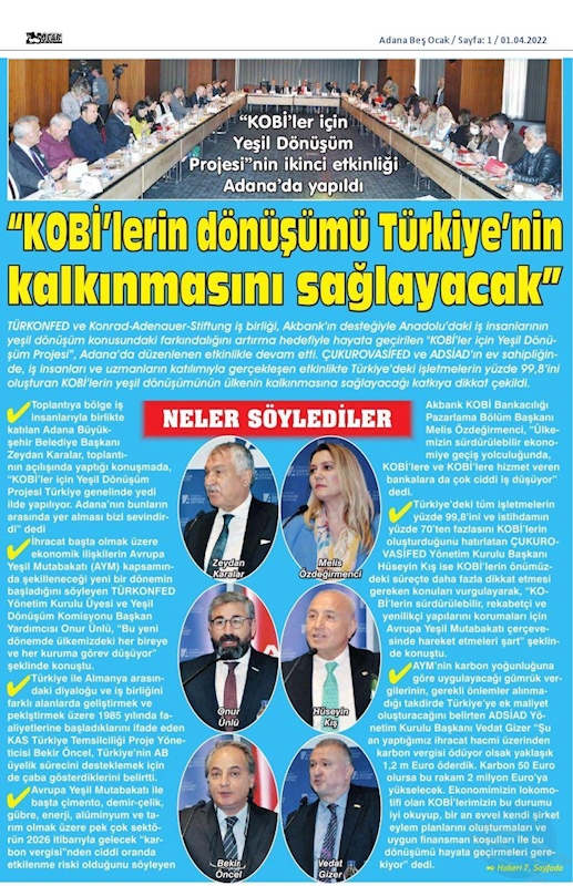 KOBİ'ler Icin Yesil Dönüşüm Projesi 31 Mart 2022 Adana - 3
