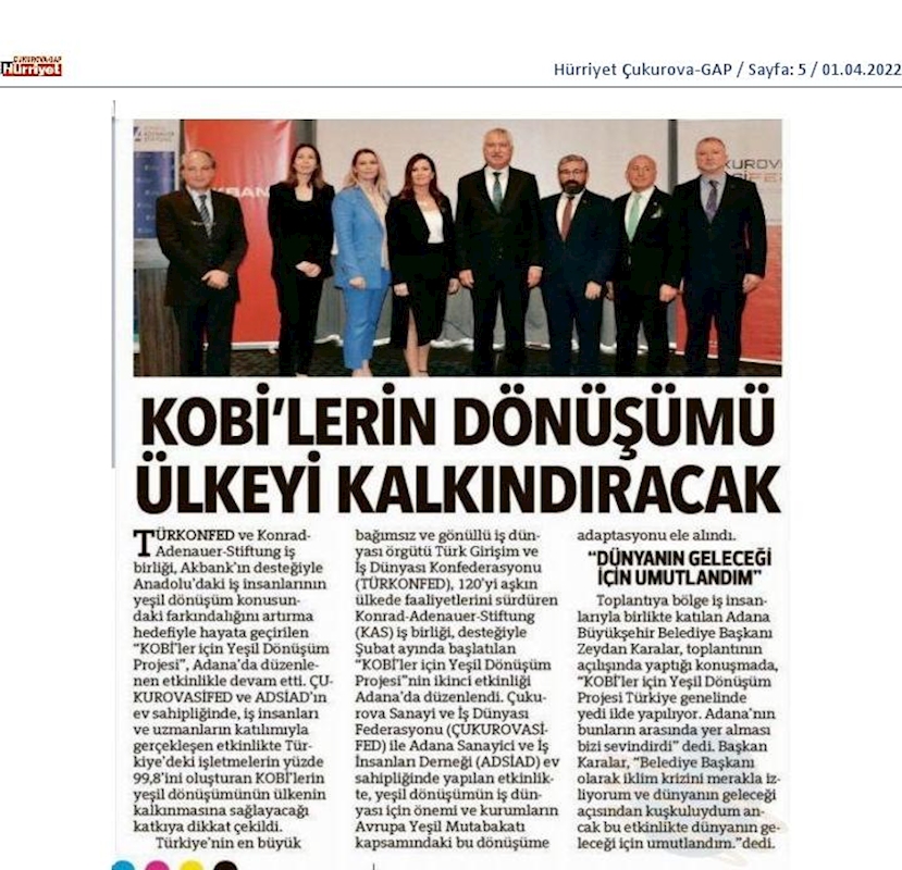 KOBİ'ler Icin Yesil Dönüşüm Projesi 31 Mart 2022 Adana - 4