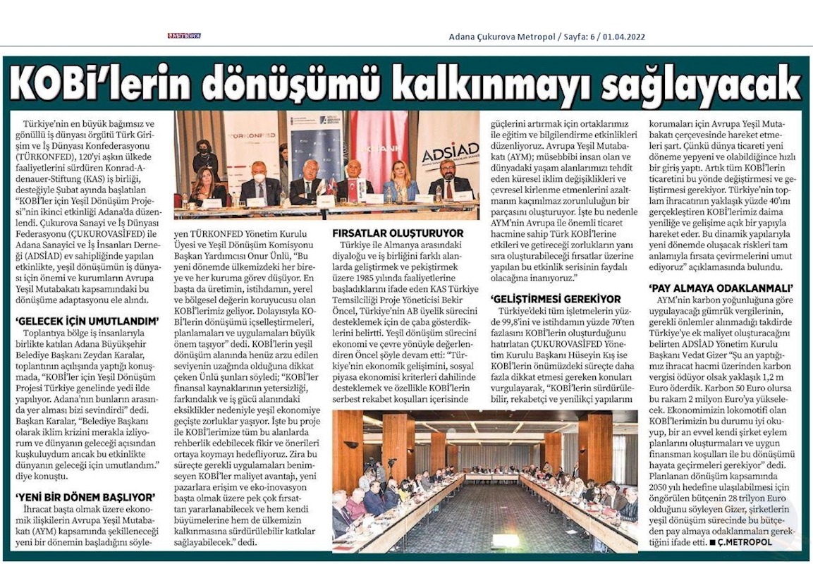KOBİ'ler Icin Yesil Dönüşüm Projesi 31 Mart 2022 Adana - 11