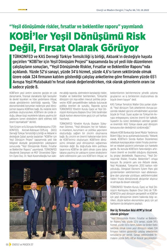 KOBİ'ler Icin Yesil Dönüşüm Projesi Yesil Dönüşüm Zirvesi 15 Eylul 2022 Ankara - 5
