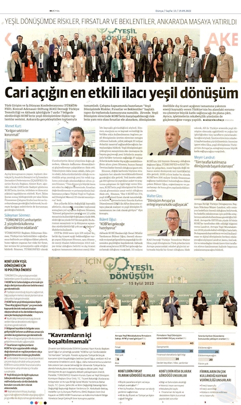 KOBİ'ler Icin Yesil Dönüşüm Projesi Yesil Dönüşüm Zirvesi 15 Eylul 2022 Ankara - 18