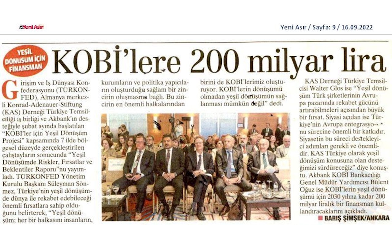 KOBİ'ler Icin Yesil Dönüşüm Projesi Yesil Dönüşüm Zirvesi 15 Eylul 2022 Ankara - 19