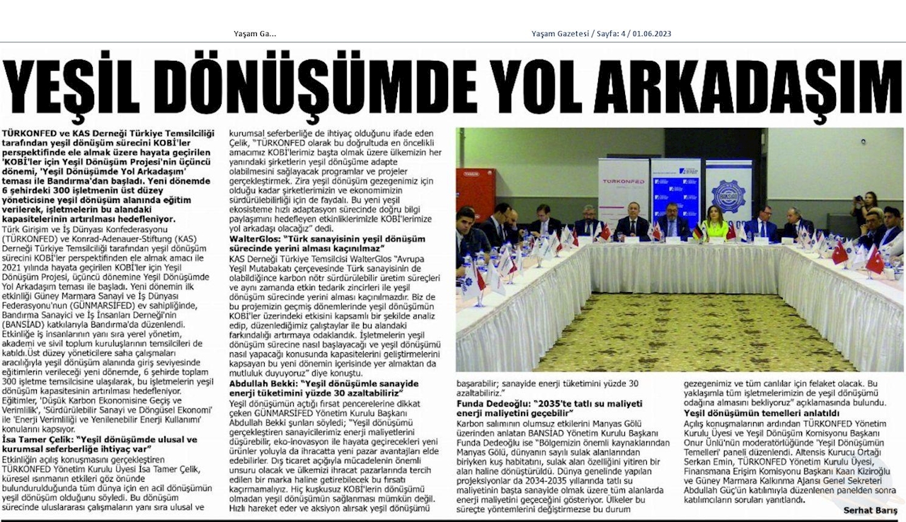 KOBİ'ler Icin Yesil Dönüşüm Yol Arkadasim Etkinligi 31 Mayis 2023 Bandirma - 8